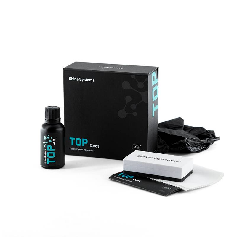 Shine Systems TOP Coat - гидрофобное керамическое покрытие для кузова, 30мл (набор)