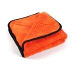 MaxShine Microfiber Drying Towel Ultimate 1000 Crazy Микрофибровое полотенце с оверлоком (оранжевое), 40х40см