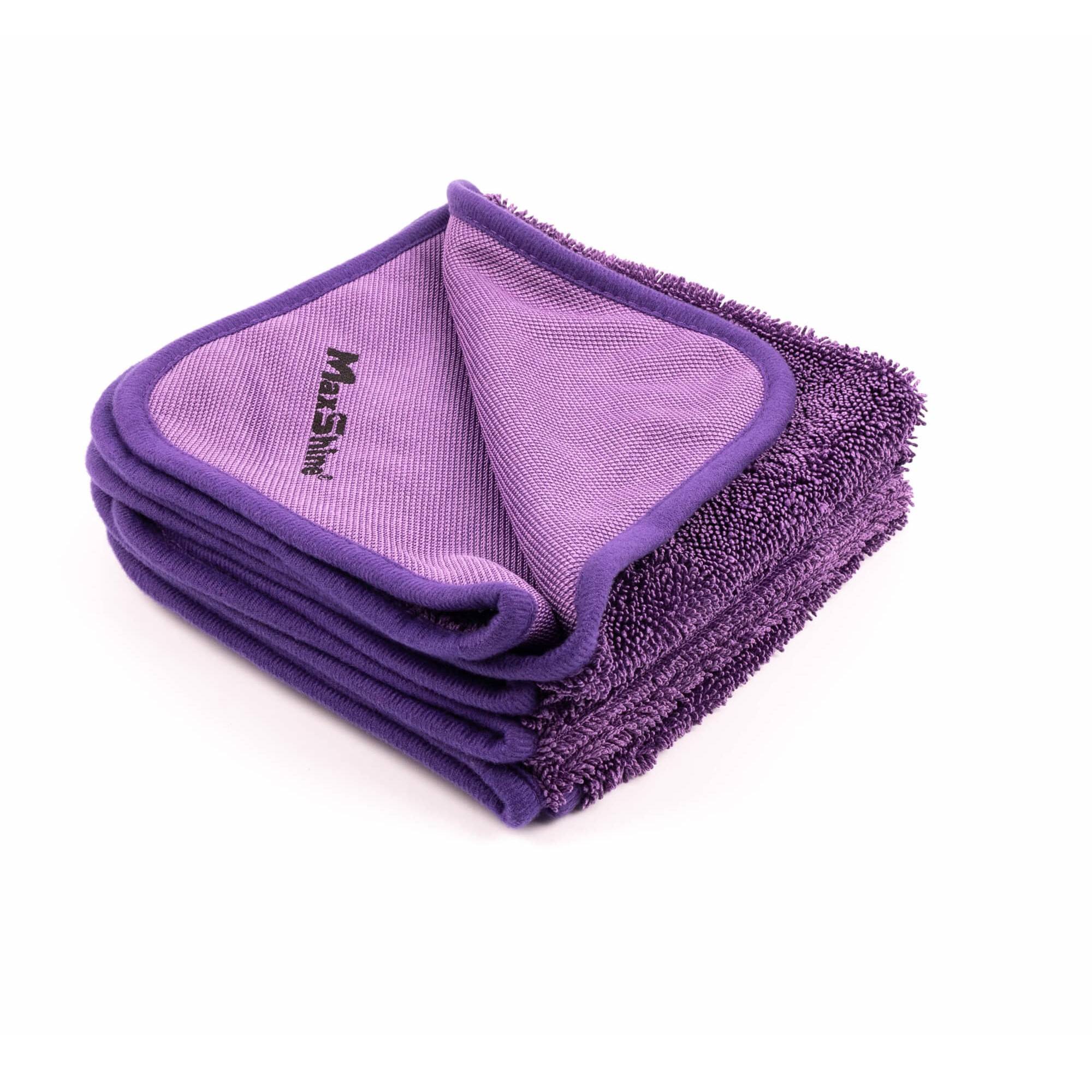 MaxShine Purple Twisted Loop Drying Towel Микрофибровое полотенце для сушки, 600гр/м2, 40х40см, 3шт