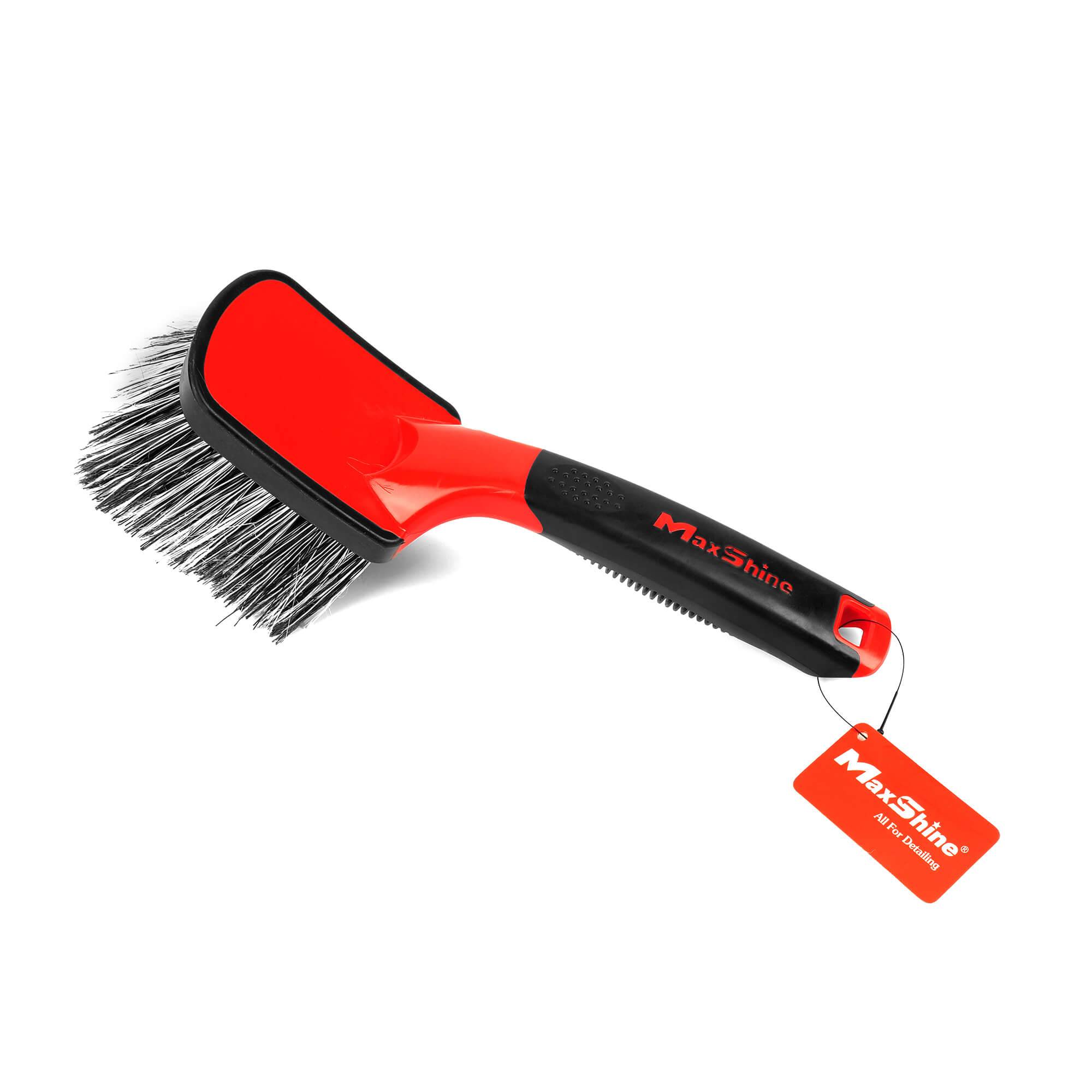 MaxShine Soft Grip Medium-Duty Wheel & Body Brush-Medium Handle Щетка для чистки дисков и экстерьера, средней жесткости, 27х7.2х1.5см