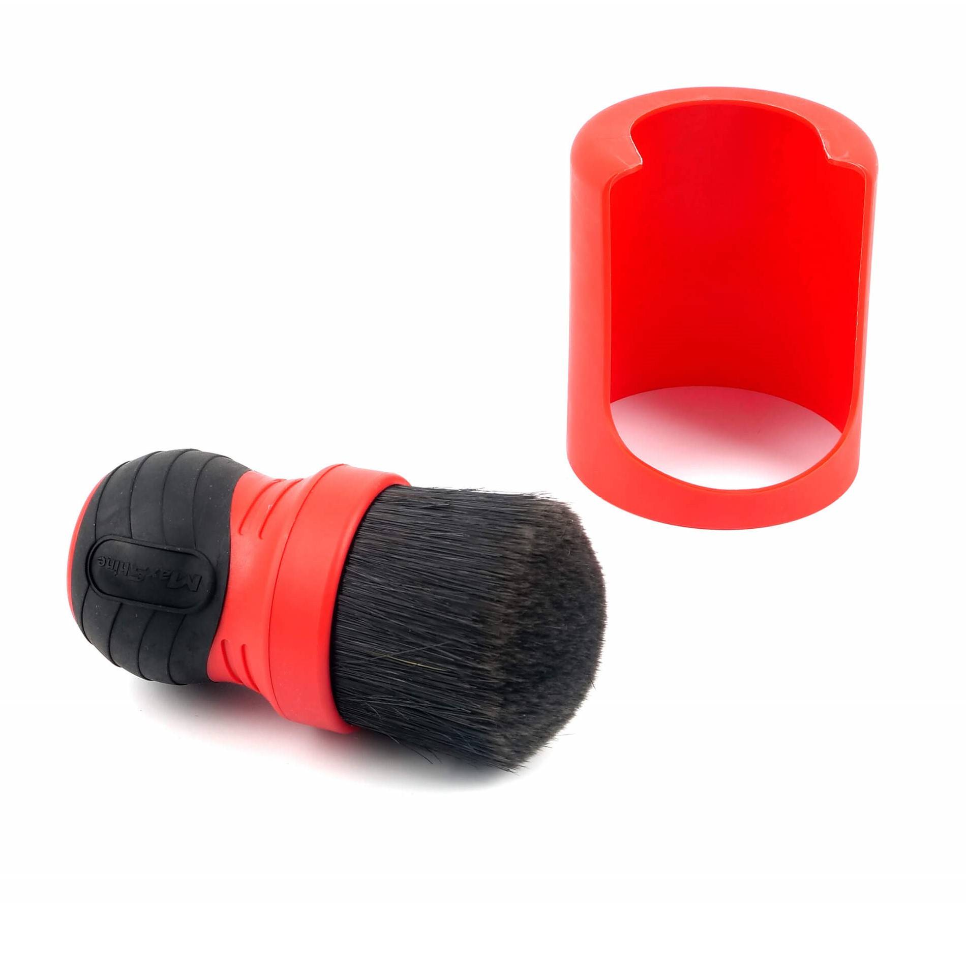 MaxShine Curved Grip XL Detailing Brush – Mixed Bristle Кисть для детейлинга со смешанной щетиной (кабан + ПЭТ)