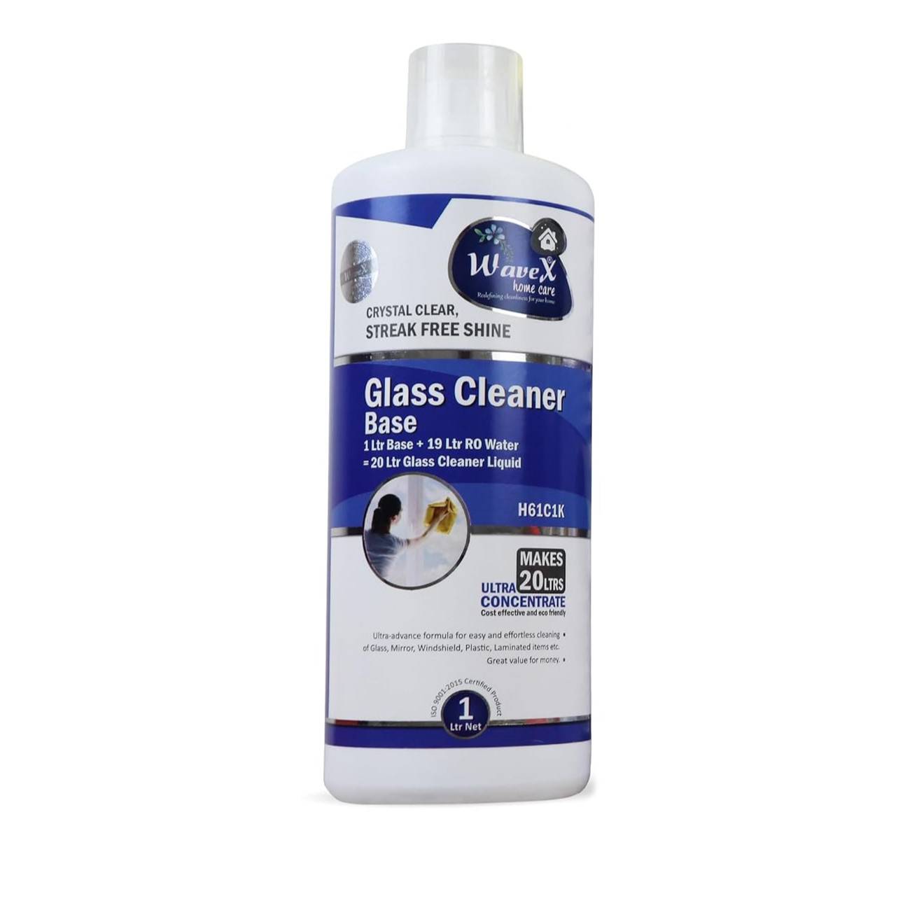 WaveX Glass Cleaner Concentrate Очиститель стекла и зеркал (концентрат /1:20), 1л