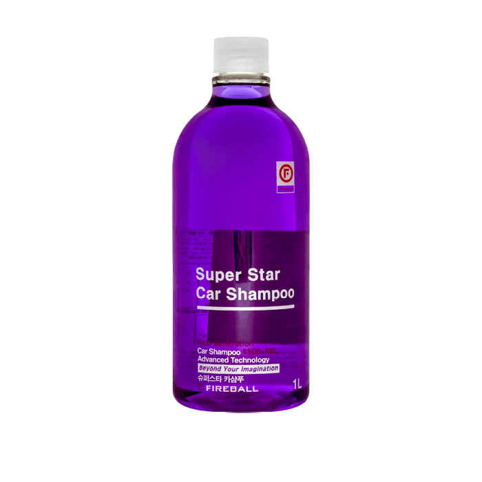 Fireball Super Star Car Shampoo Ph7 Шампунь для ручной мойки (Французский виноград /фиолетовый), 1:500, 1л