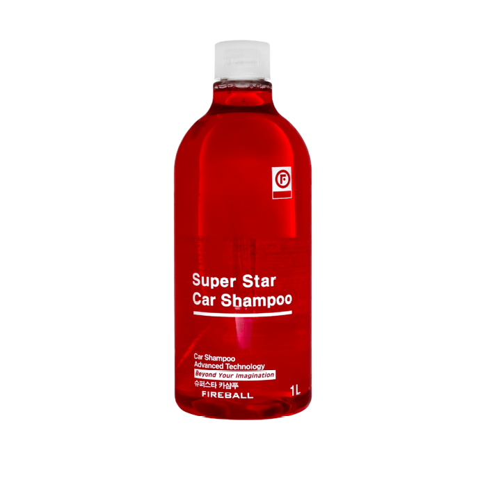 Fireball Super Star Car Shampoo Ph7 Шампунь для ручной мойки (Папайя-Манго /красный), 1:500, 1л